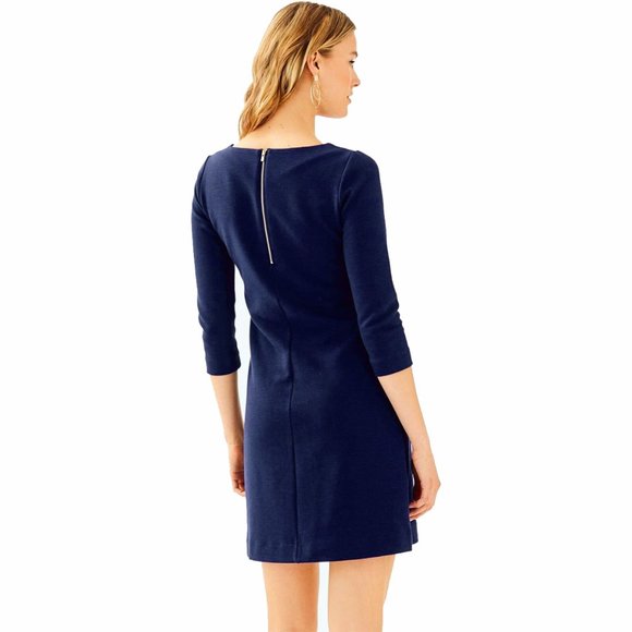 Lilly Pulitzer Charlene Boatneck Navy Dress XS - Picture 2 of 5